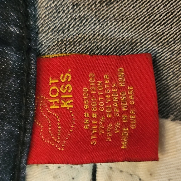 VTG HOT KISS 1970s Faded Dark Wash Low Rise Flare Jeans - Picture 10 of 13